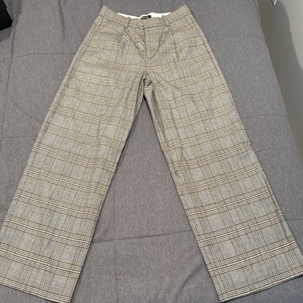 Madewell Cooper Plaid Pleated Trouser